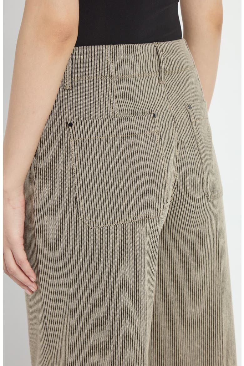 Clarke Stripe Pull-On Ankle Wide Leg Jeans, Alternate, color, EVERWOOD SHEEN LINE