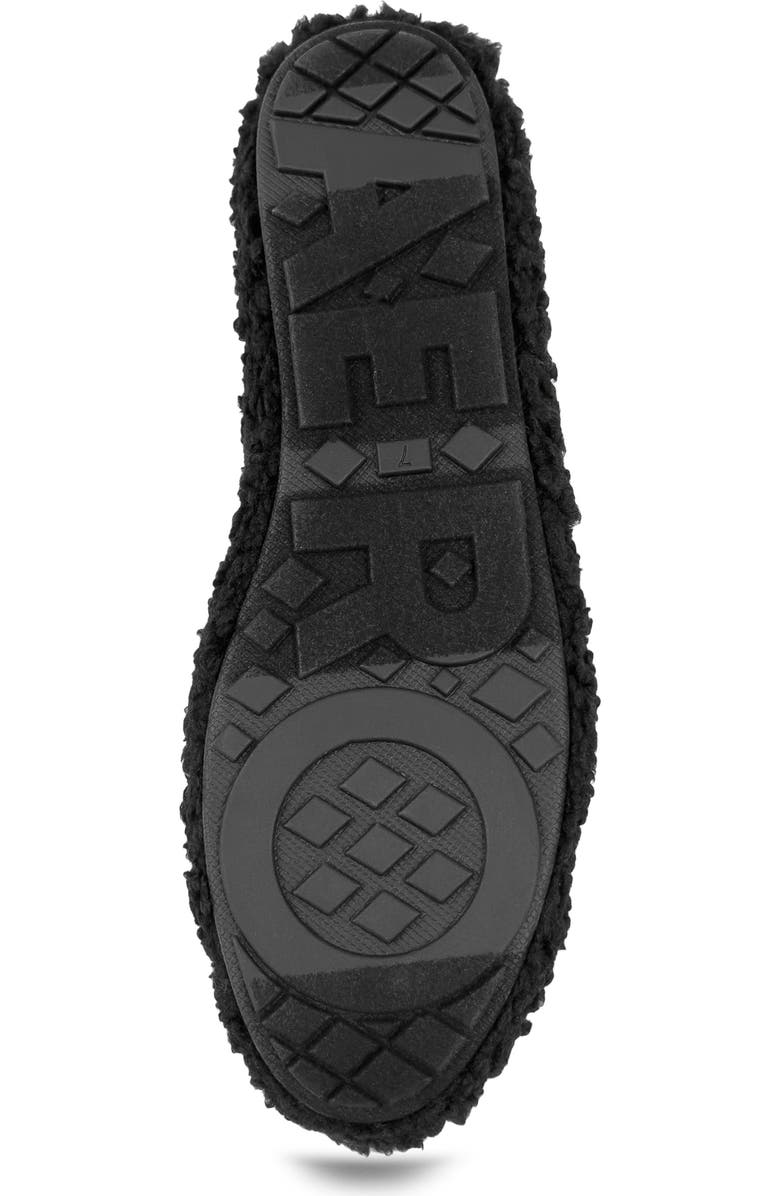 Aerosoles Patrina Faux Shearling Flat, Alternate, color, Black Faux Shearling