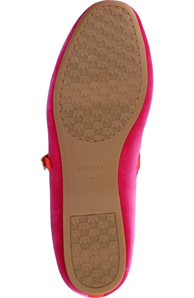 Birdies The Hummingbird Mary Jane Velvet, Alternate, color, Hot Pink Velvet