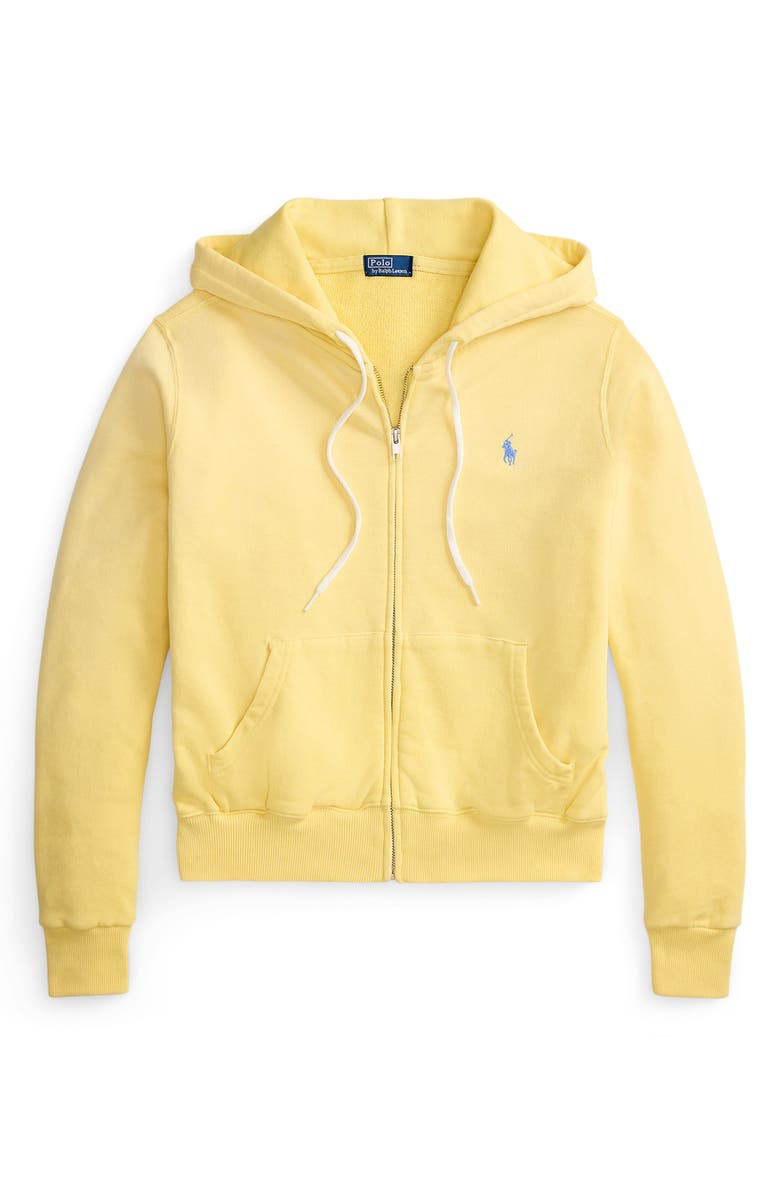 Polo Ralph Lauren Lightweight Cotton Fleece Hoodie, Alternate, color, Banana Peel