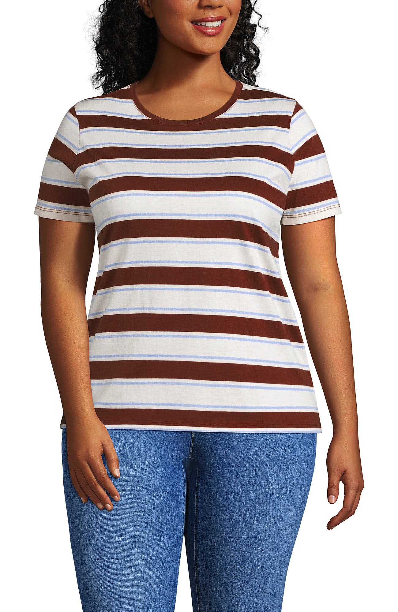 Plus Size Relaxed Supima Cotton Crew Neck T-Shirt - image 5