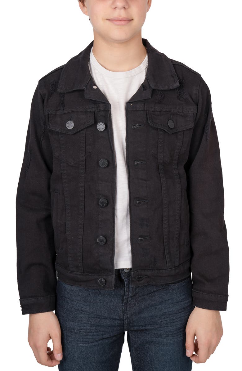 XRAY Kids' Denim Jacket, Alternate, color, Jet Black