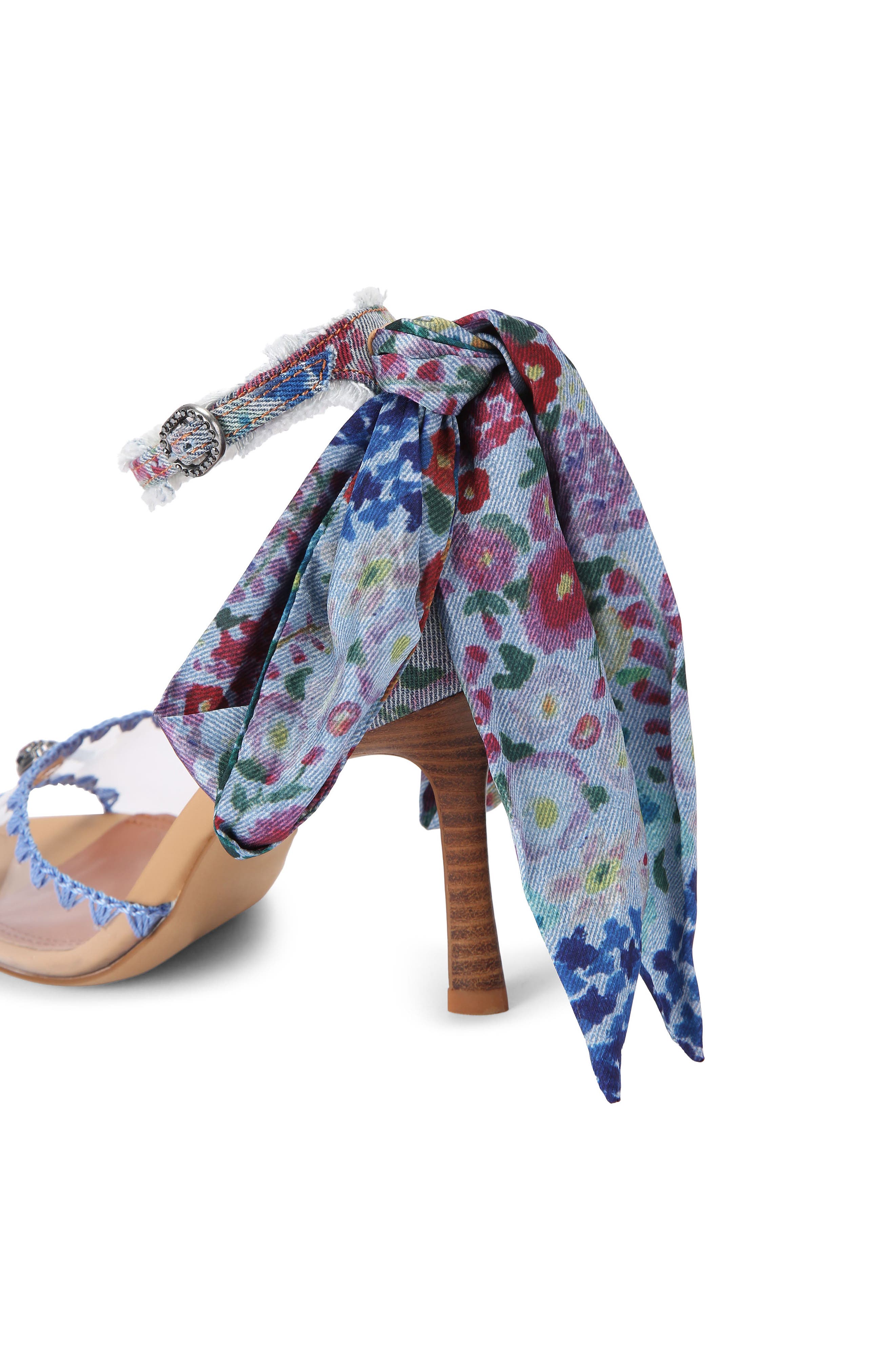 Kurt Geiger London Vinyl Scarf Sandal, Alternate, color, Light/ Pastel Blue