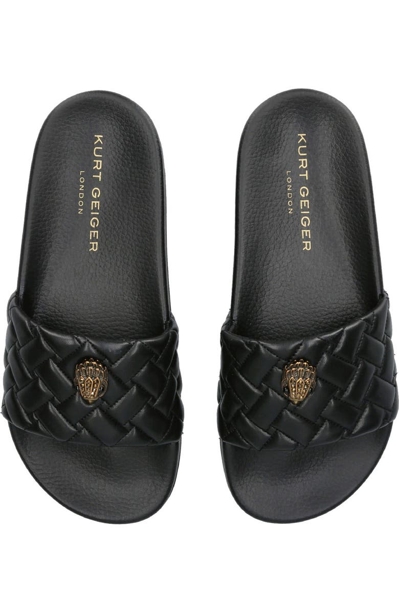 Kurt Geiger London Meena Eagle Slide Sandal, Alternate, color, Black