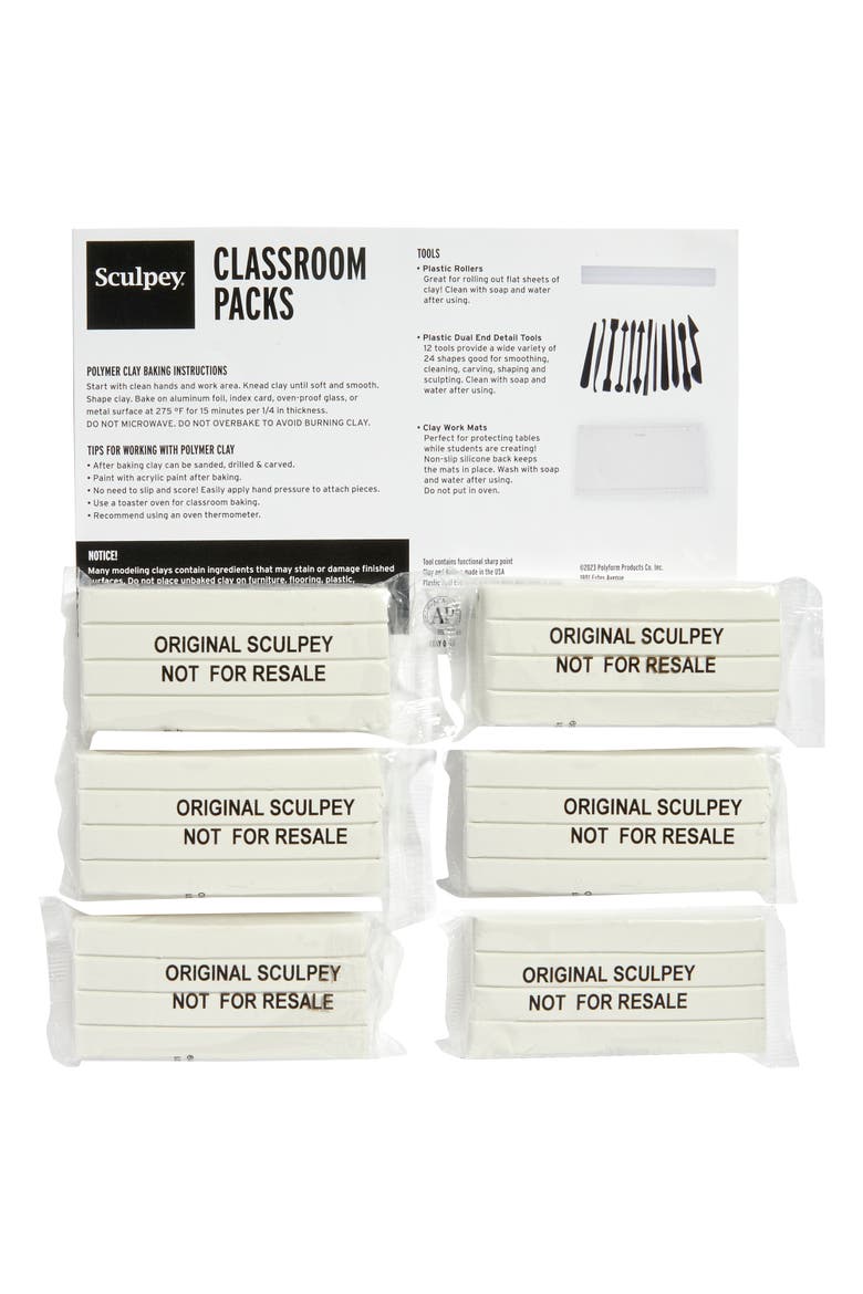 Original Sculpey White Oven-Bake Clay Bars, Main, color, White