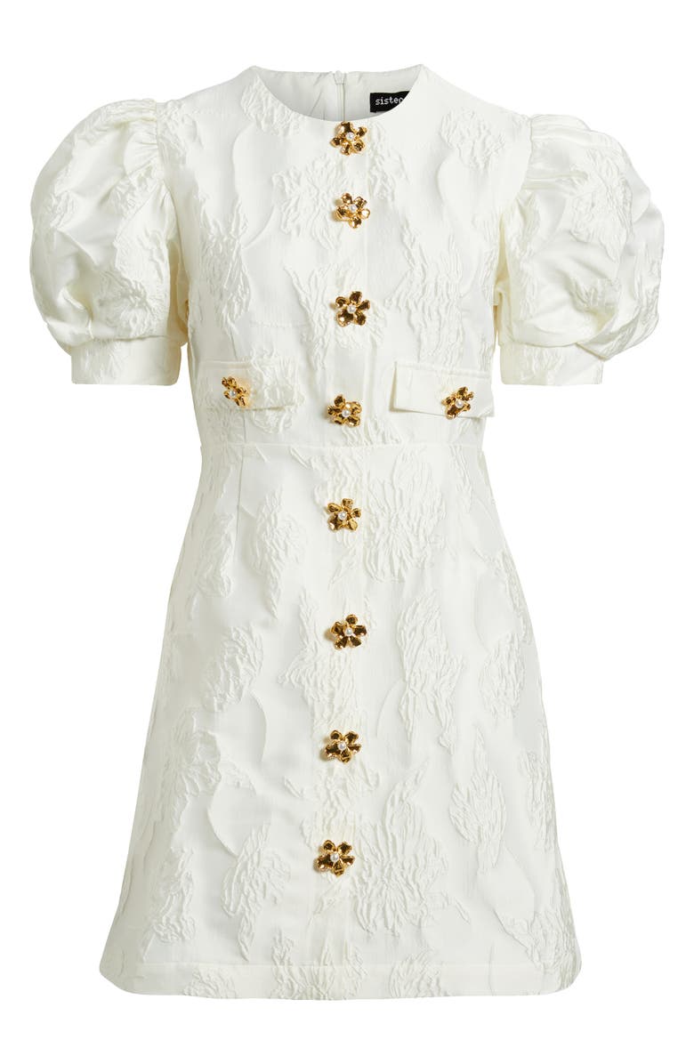 Sister Jane Anemone Puff Sleeve Jacquard Minidress, Alternate, color, 