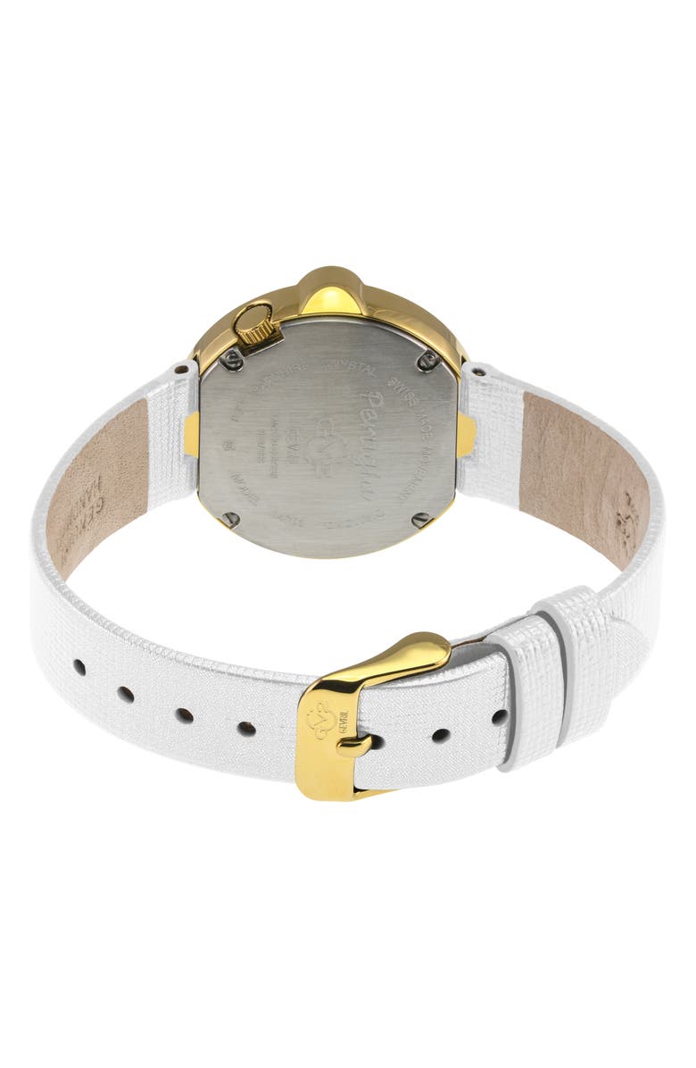 GEVRIL Peruga Diamond Leather Strap Watch, Alternate, color,