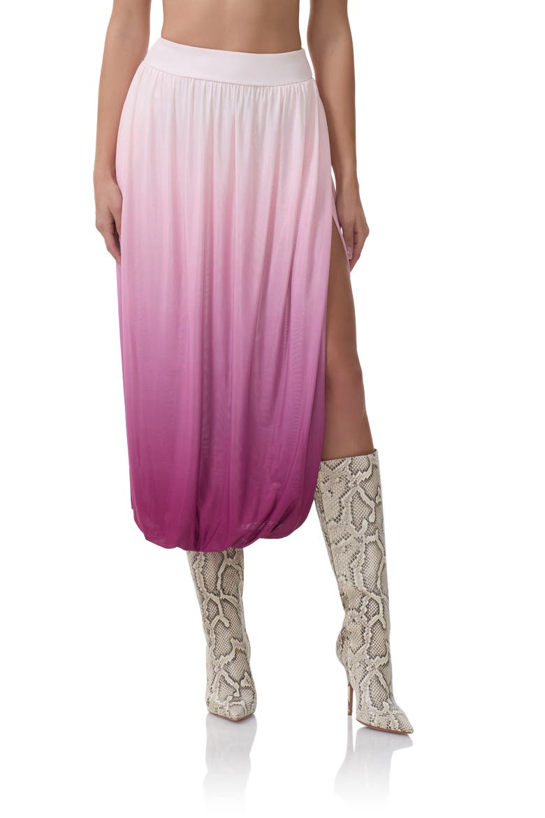 Kyomi Ombré Bubble Skirt, Main, color, MAUVE OMBRE