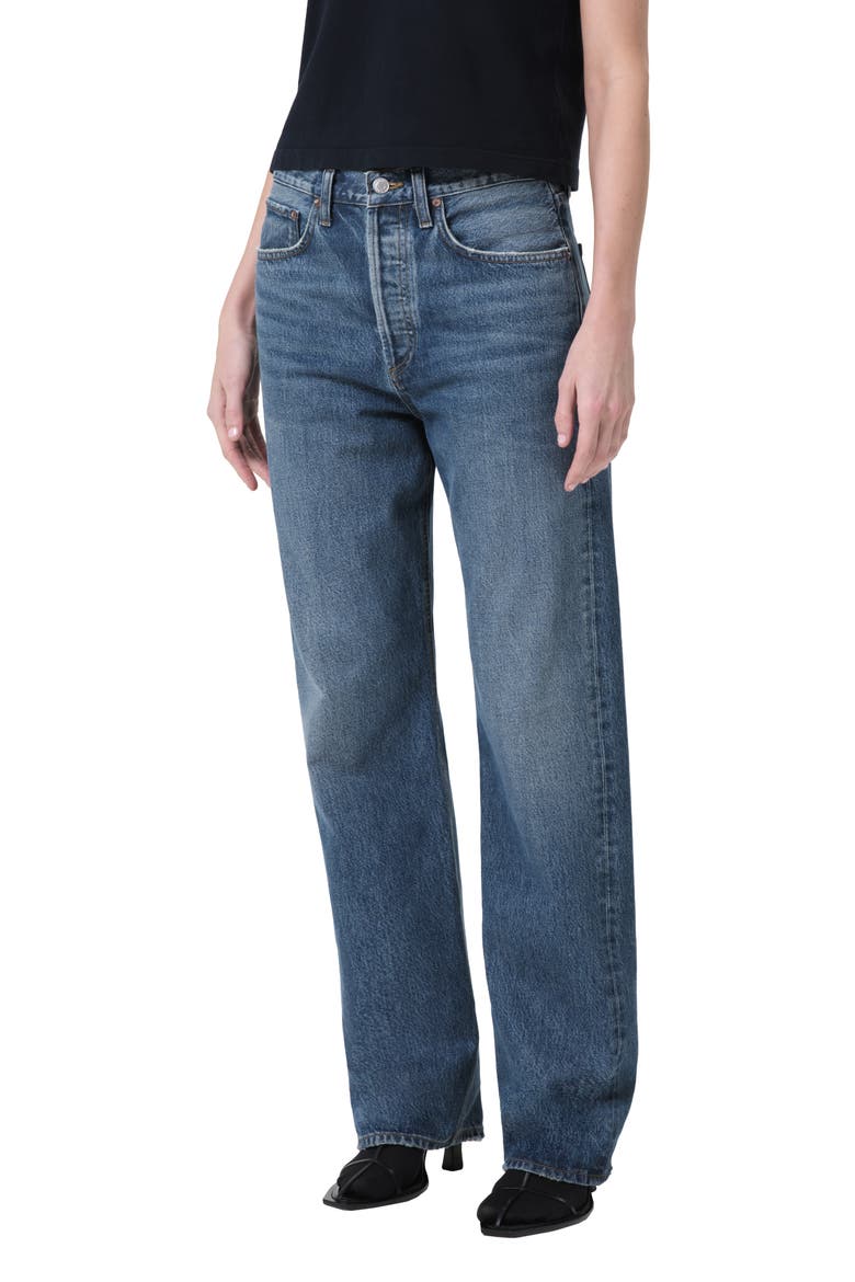 Kelly Ultrahigh Waist Straight Leg Jeans, Main, color, ESSENCE