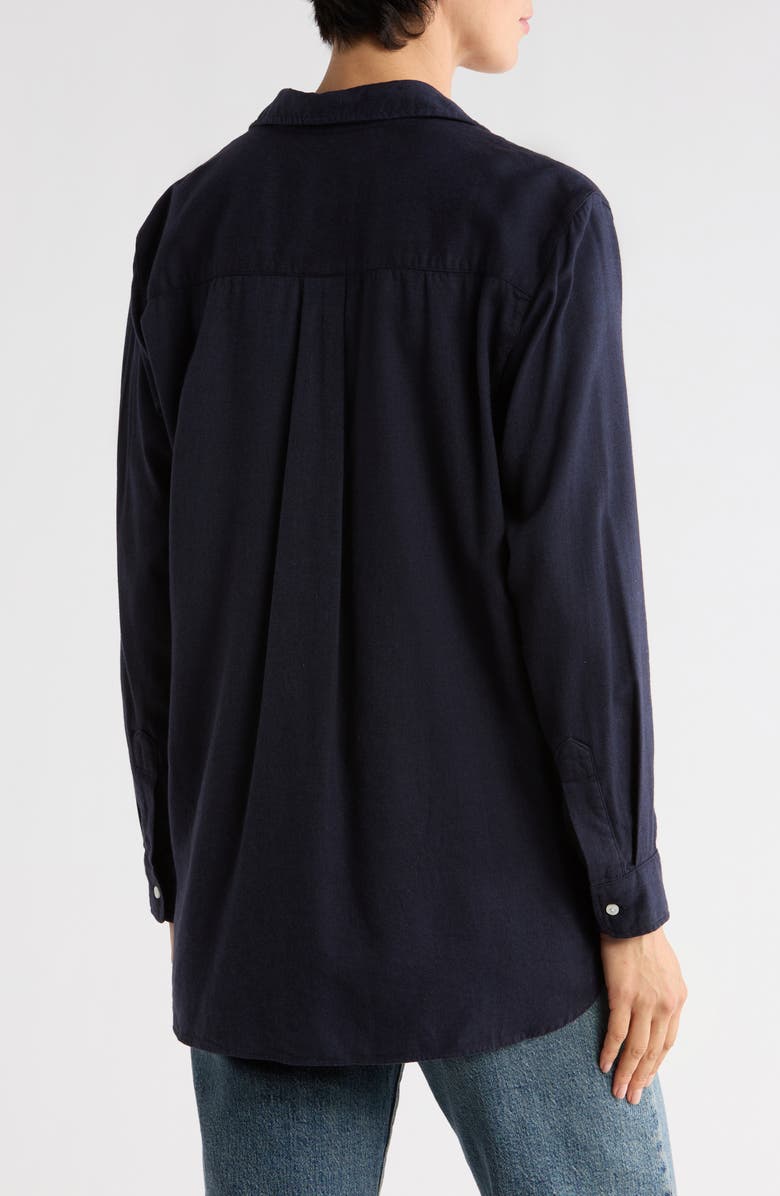 Frank & Eileen Boyfriend Cotton Button-Up Shirt, Alternate, color, Navy Herringbone