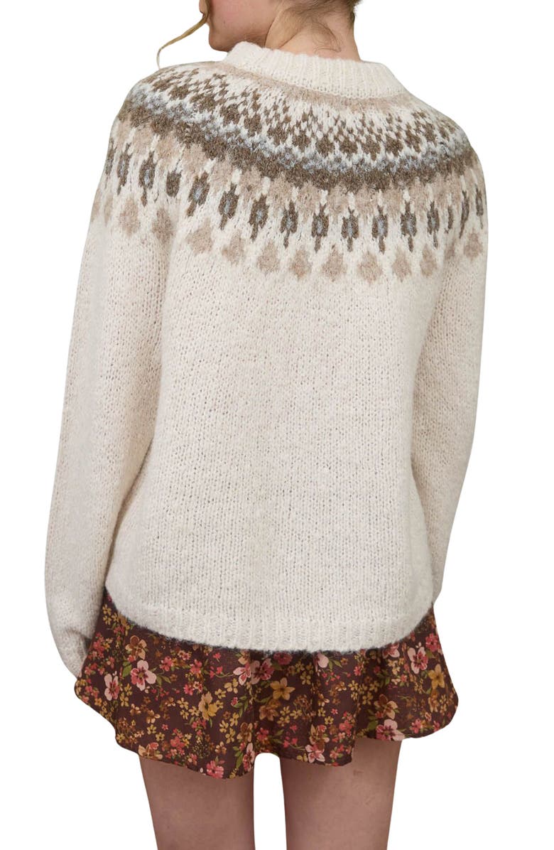 Blu Pepper Fair Isle Sweater, Alternate, color, Ivory Multi