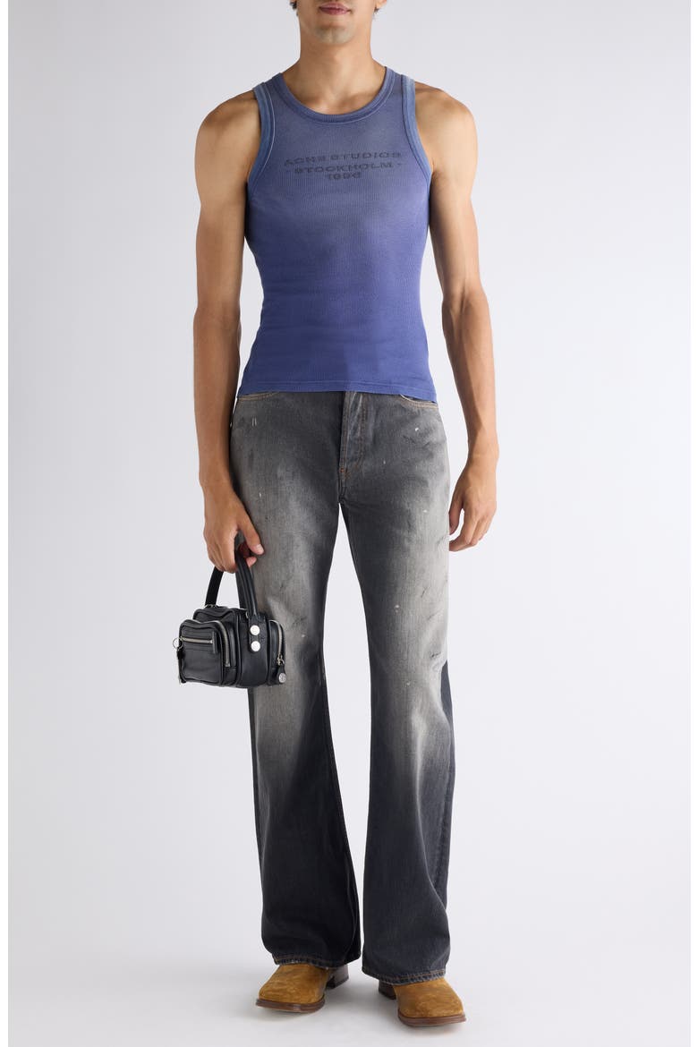 Eitch U Sunkissed Rib Tank Top, Alternate, color, NAVY