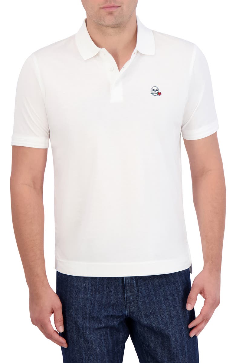 Robert Graham The Player Solid Cotton Jersey Polo, Main, color, White