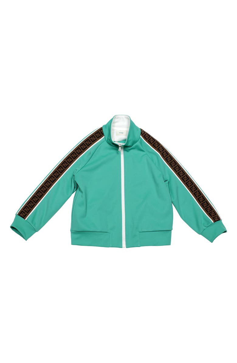 Fendi Kids' FF Logo Stripe Track Jacket, Main, color,