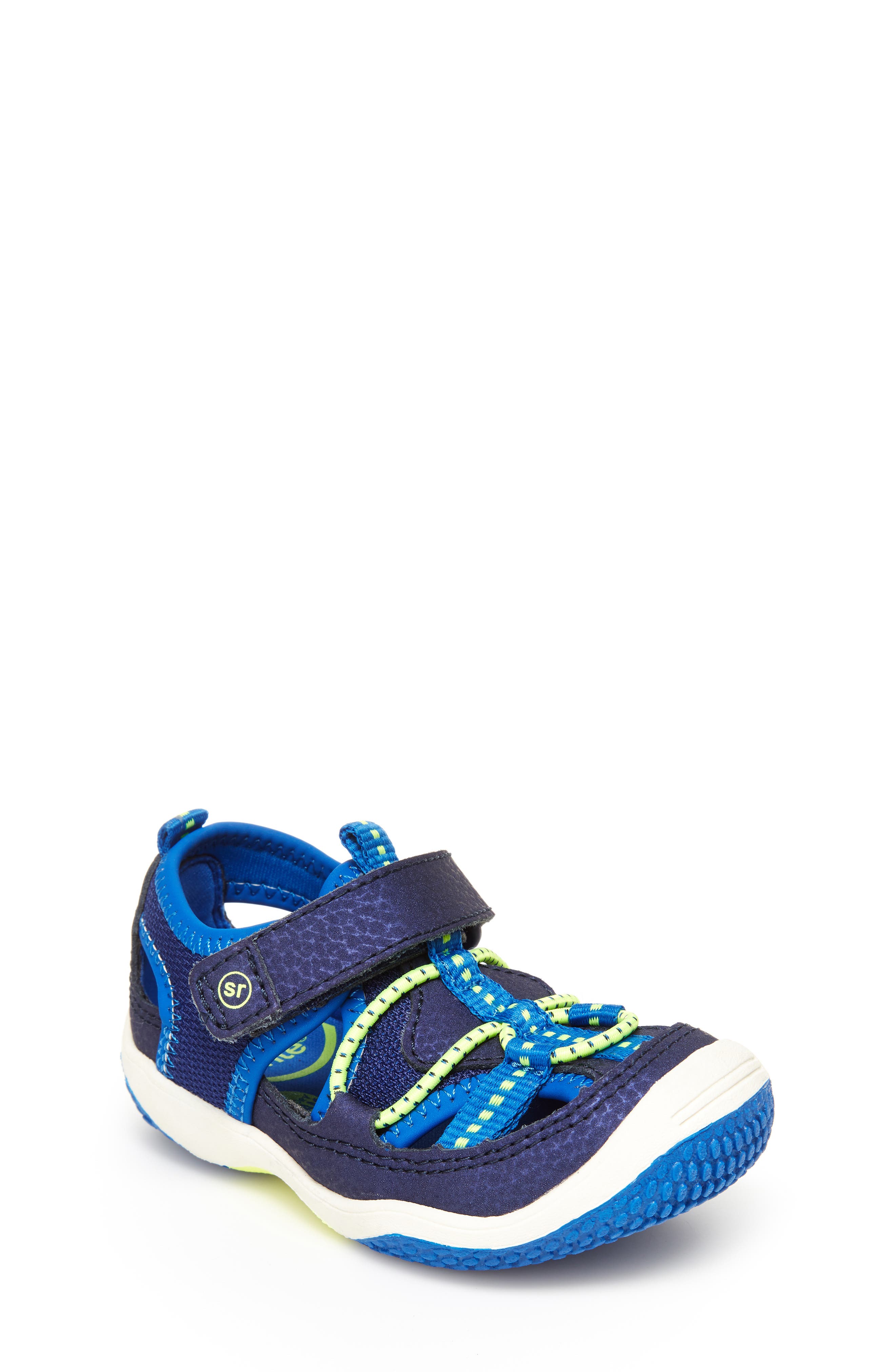 Marina Water Sandal, Main, color, ELECTRIC BLUE LEATHER/ TEXTILE