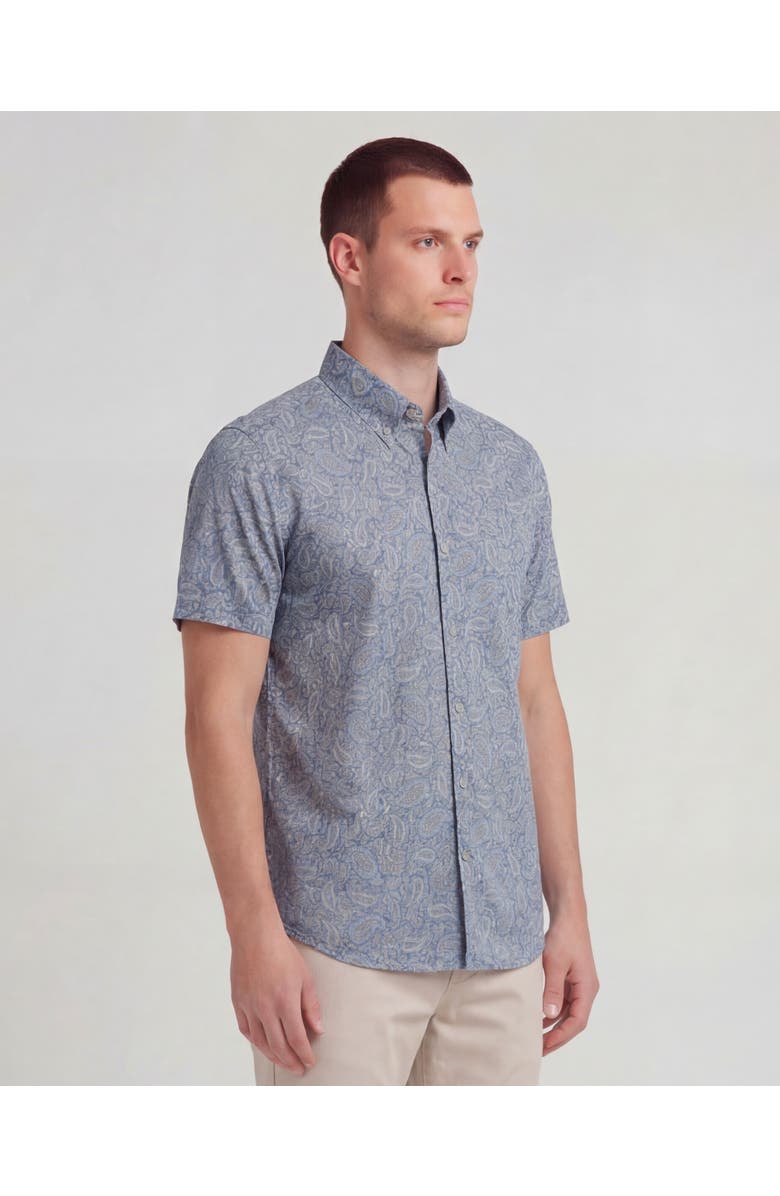 Lords of Harlech Paisley Pile Mens Printed Button Up Shirt, Alternate, color, Paisley Pile Natural