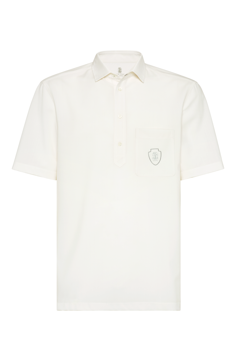 Brunello Cucinelli Polo with pocket and logo, Main, color, 