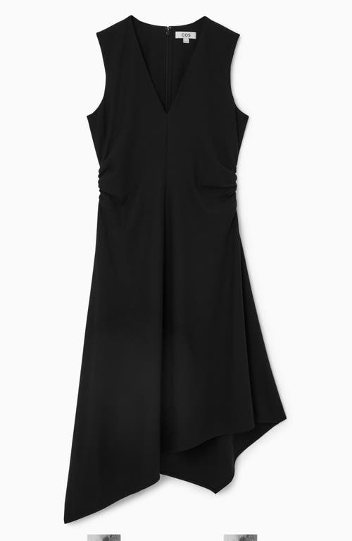 COS COS SLEEVELESS ASYMMETRIC MIDI DRESS