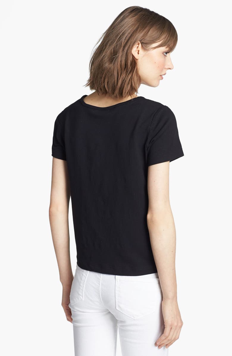 Trouvé Perforated Leather Tee, Alternate, color,