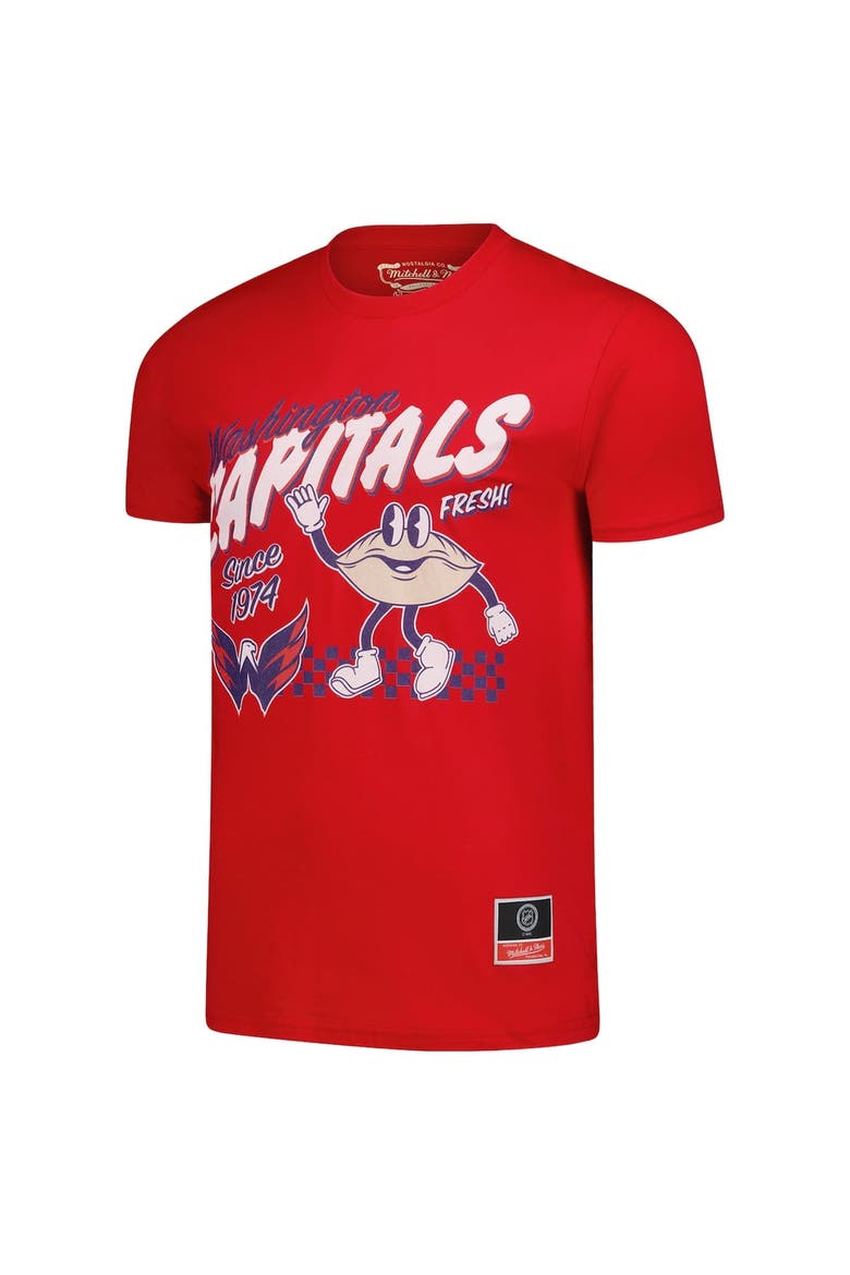 Men's Mitchell & Ness Red Washington Capitals Local Food T-Shirt, Alternate, color, Red