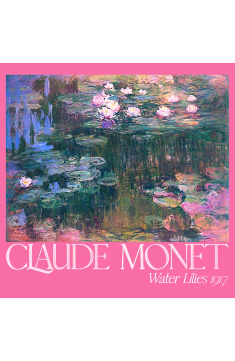 Lost Gods Girl's Lost Gods Claude Monet Water Lilies 1917  Graphic T-Shirt, Alternate, color, Light Pink