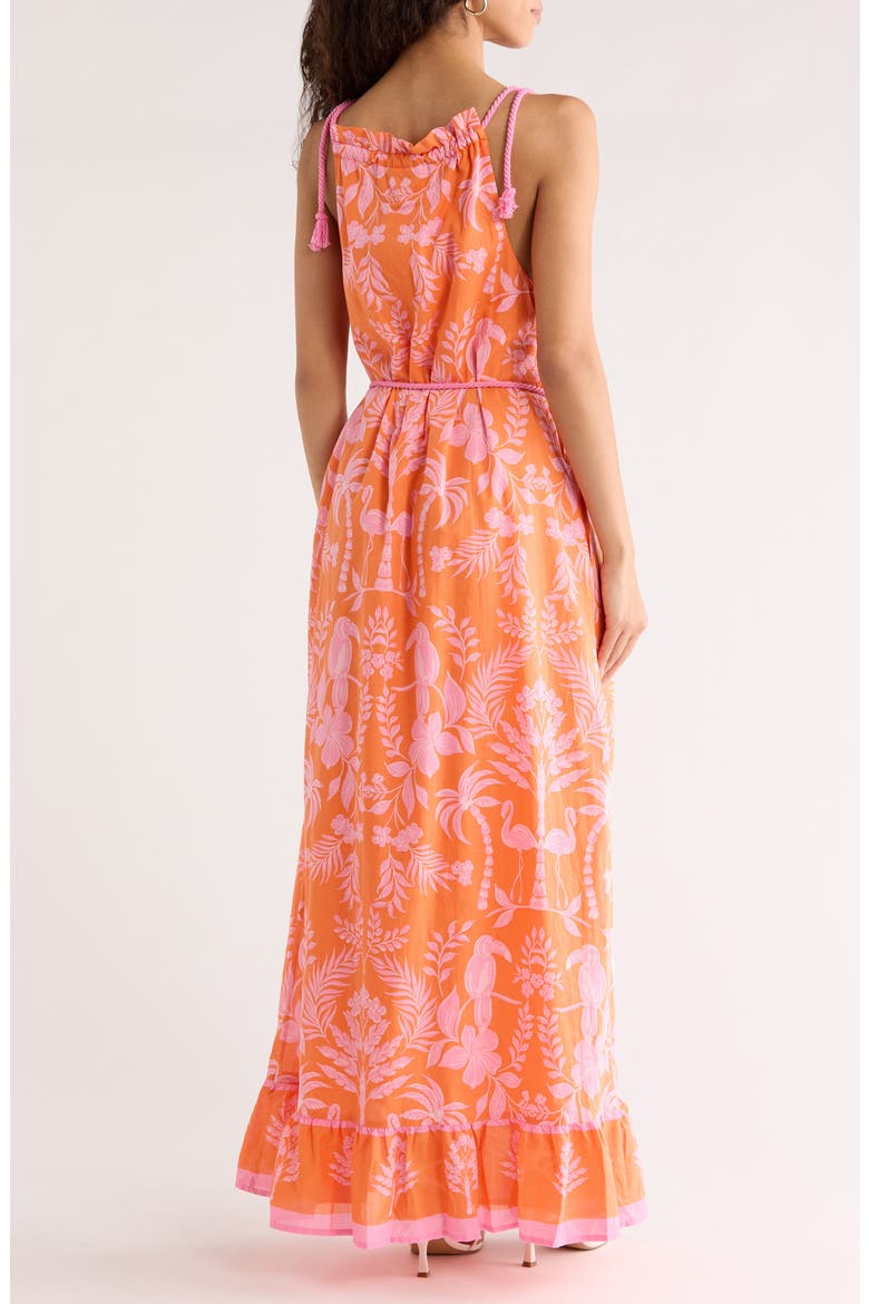 Kimana Floral Halter Maxi Dress, Alternate, color, ORANGE-PINK-MULTI