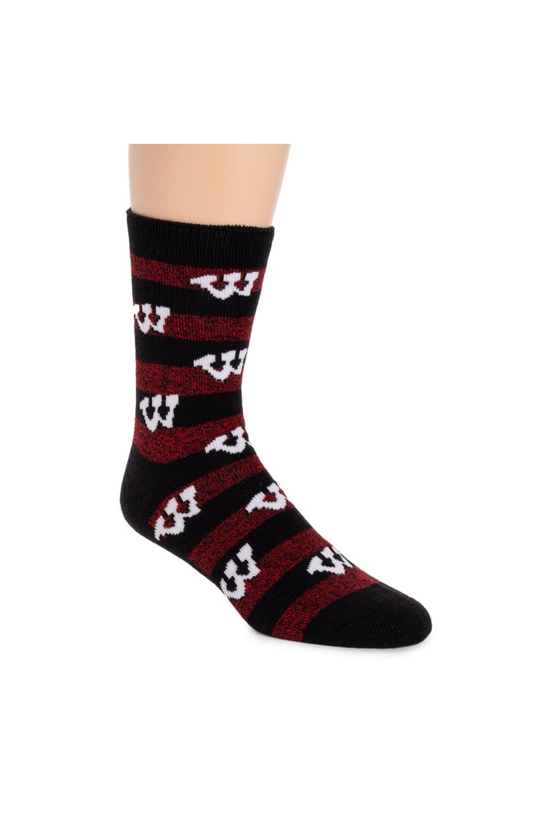 MUK LUKS Gameday Terry Loop Socks, Main, color, Wisconsin