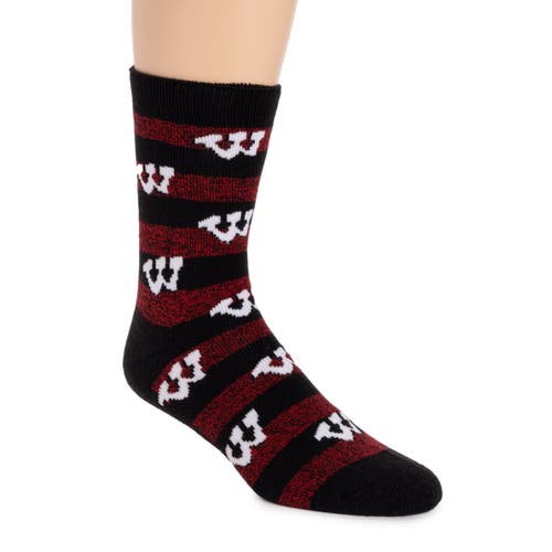 Muk Luks Gameday Terry Loop Socks In Black