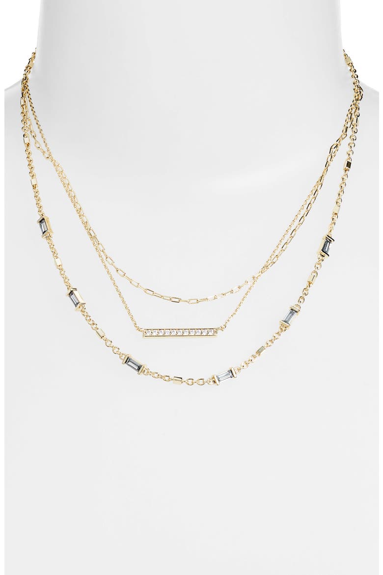 Addison Layered Necklace, Alternate, color, GOLD METAL