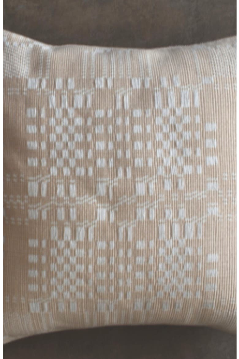 Chinchen Handwoven Pillow - Cover + Insert, Alternate, color, Beige