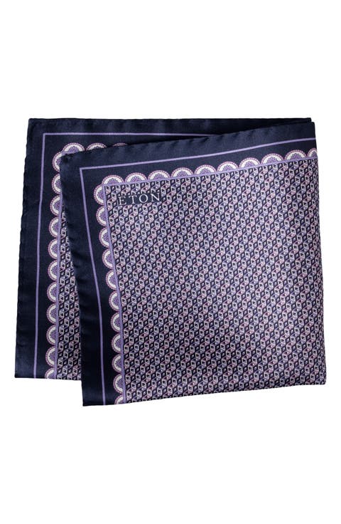 Geometric Silk Twill Pocket Square