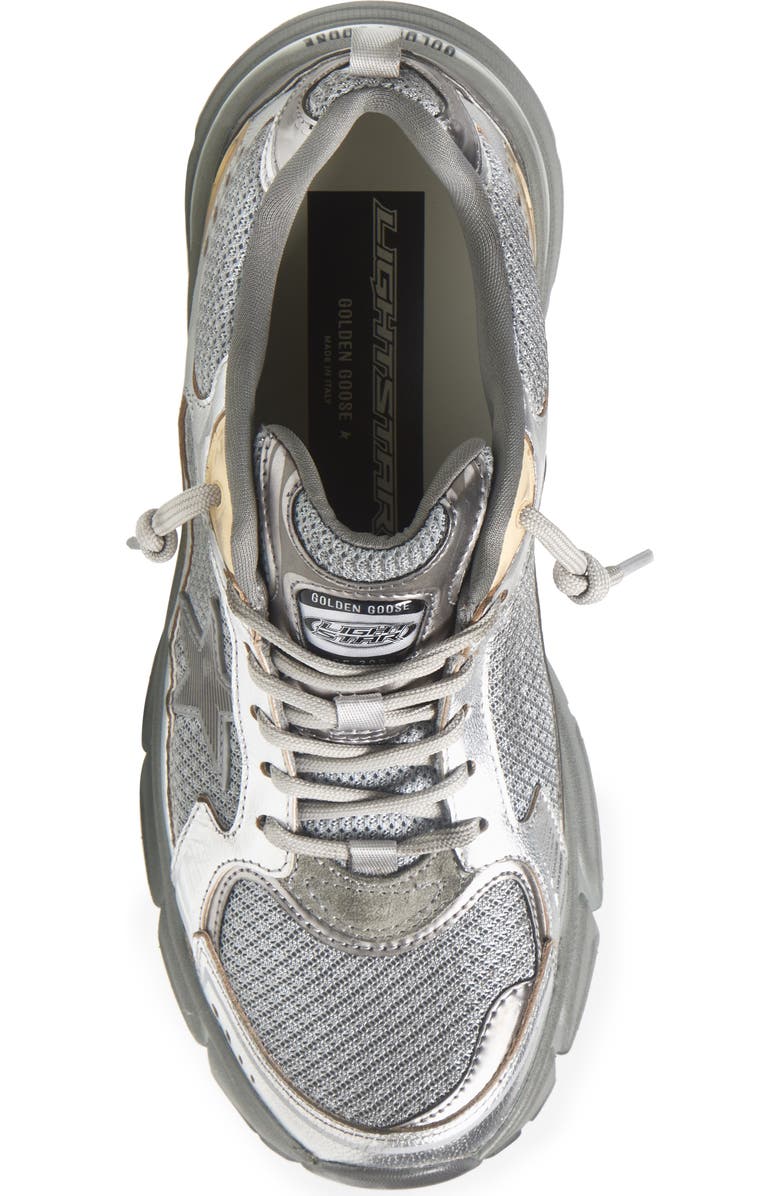 Golden Goose Lightstar Sneaker, Alternate, color, Silver/ Gold