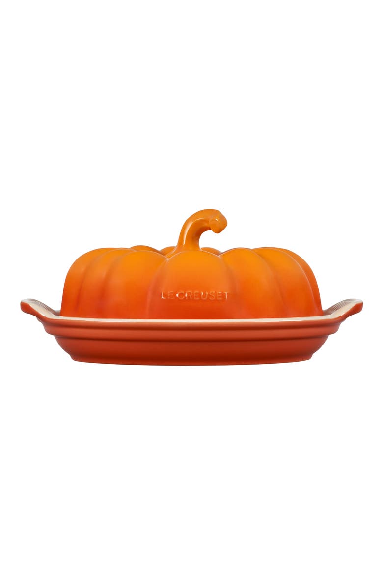Pumpkin Butter Dish, Alternate, color, PERSIMMON