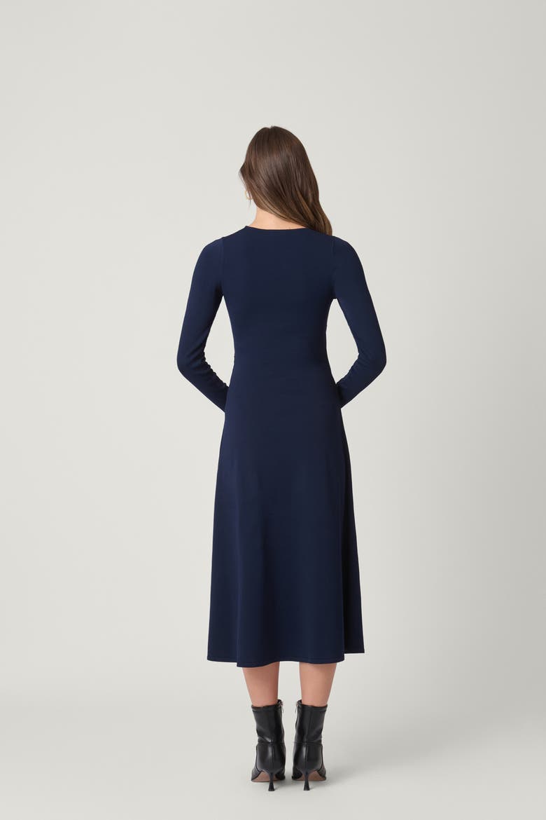 Hardware Knit Harrison Dress, Alternate, color, Navy