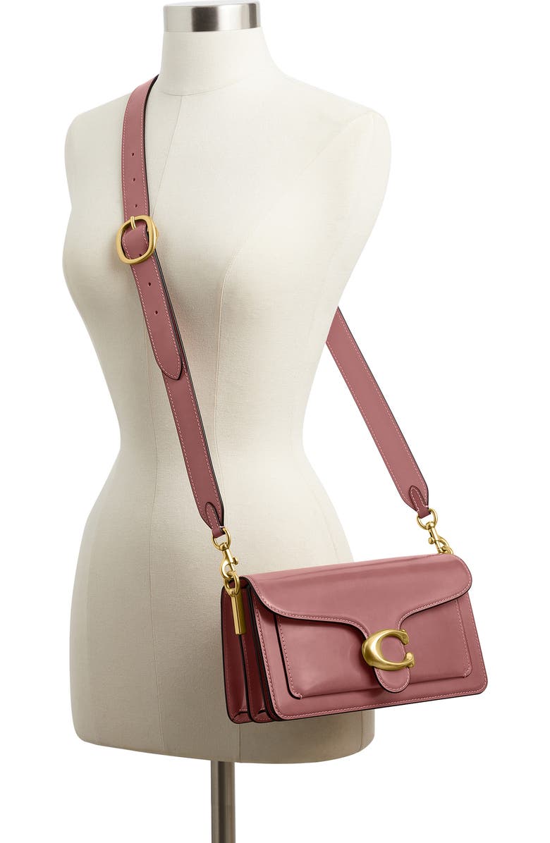 COACH Tabby Spazzolato Leather Shoulder Bag, Alternate, color, Peony