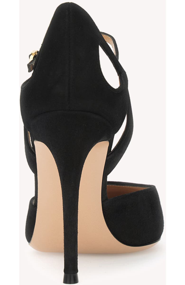 Gianvito Rossi Charlotte Pump, Alternate, color, Black Suede