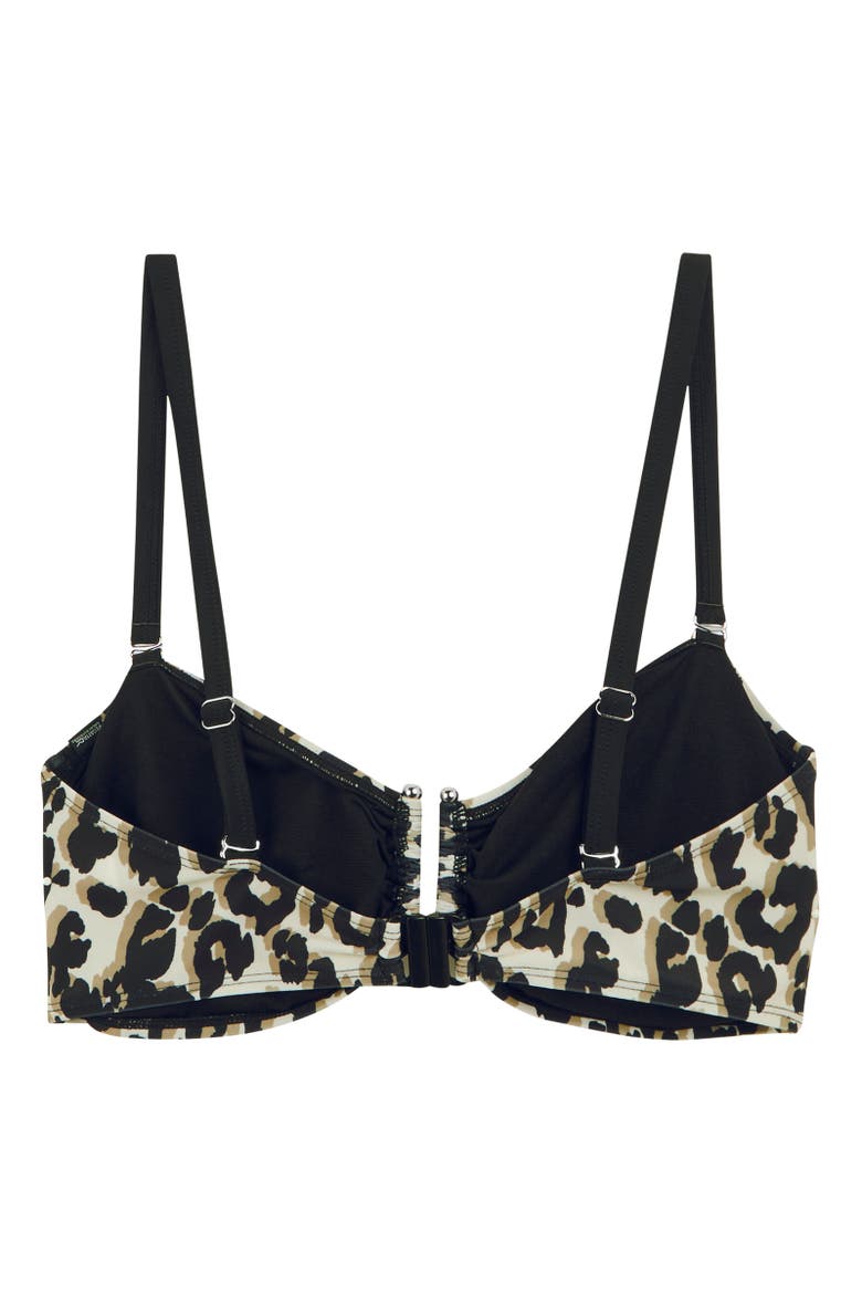 Aceana Iii Leopard Print Bikini Top, Alternate, color, Natural