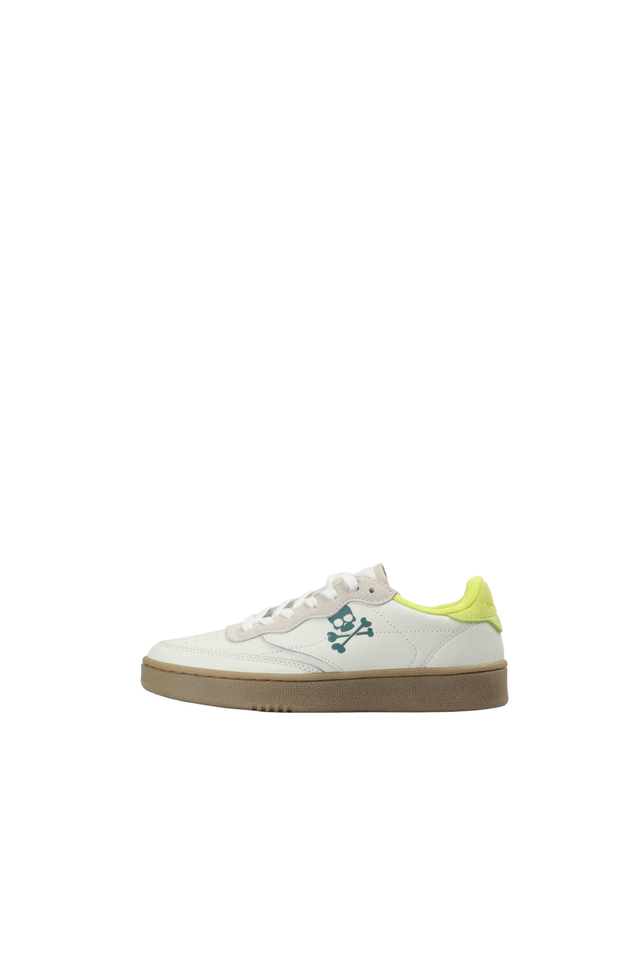 Scalpers Skull Sneakers Fluor Detail, Alternate, color, Whitelime