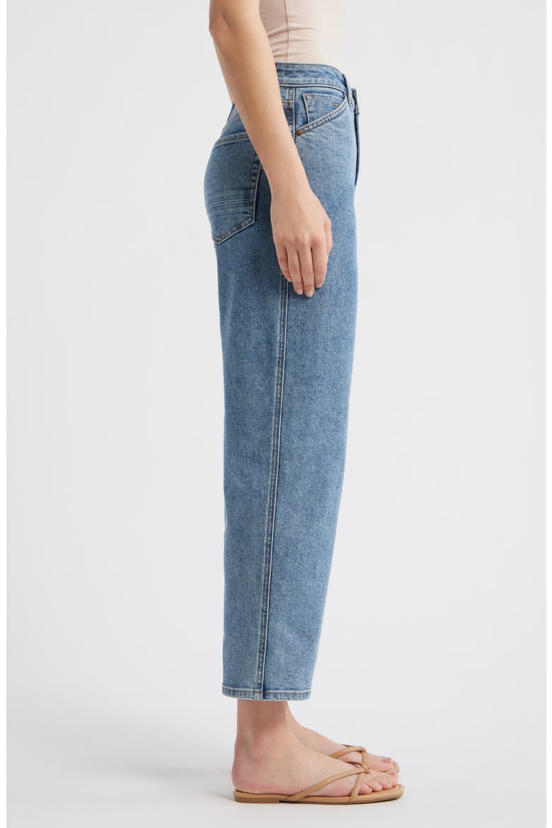 Slant Pocket Ankle Straight Leg Jeans, Alternate, color, MEDIUM INDIGO