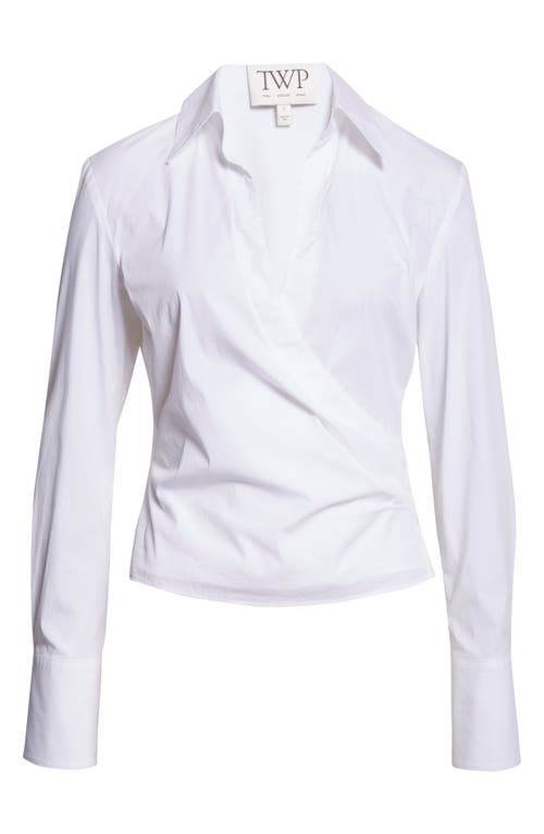 Twp New Earl Cotton Wrap Shirt In White