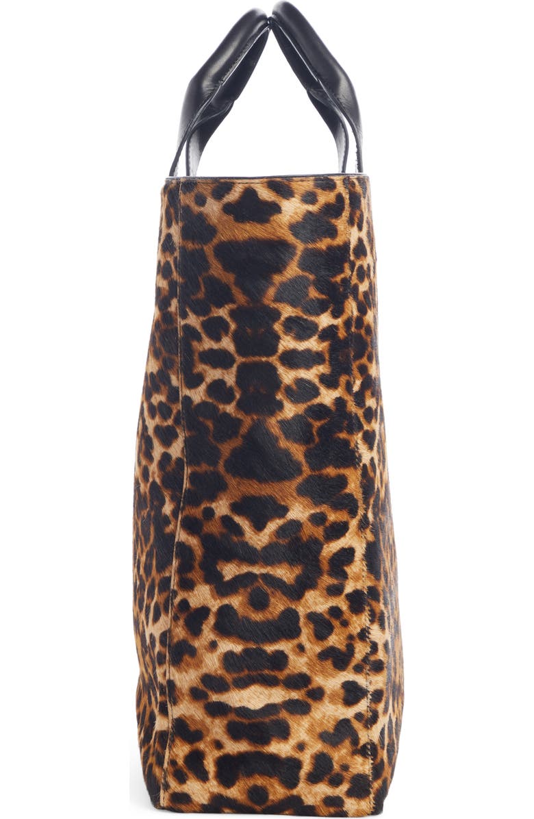 Dries Van Noten Leopard Print Genuine Calf Hair Tote, Alternate, color,