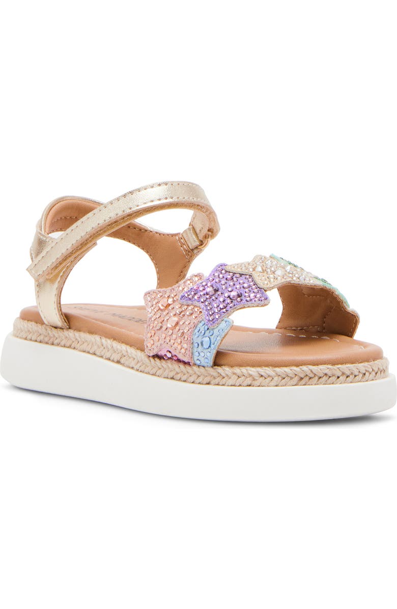 Steve Madden Kids' Tgems Ankle Strap Espadrille Platform Sandal, Main, color, Pastel Multi