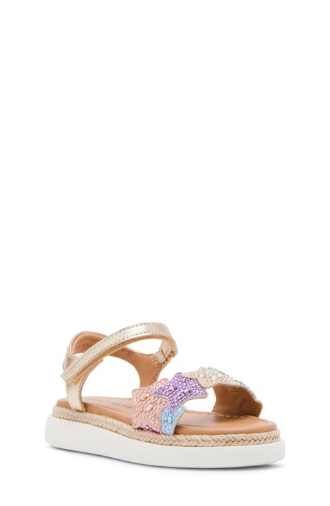 Kids' Tgems Ankle Strap Espadrille Platform Sandal (Toddler)