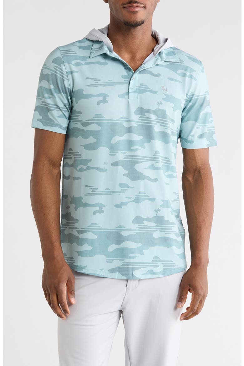Featherweight Stealth Hooded Polo, Main, color, GRAY MIST