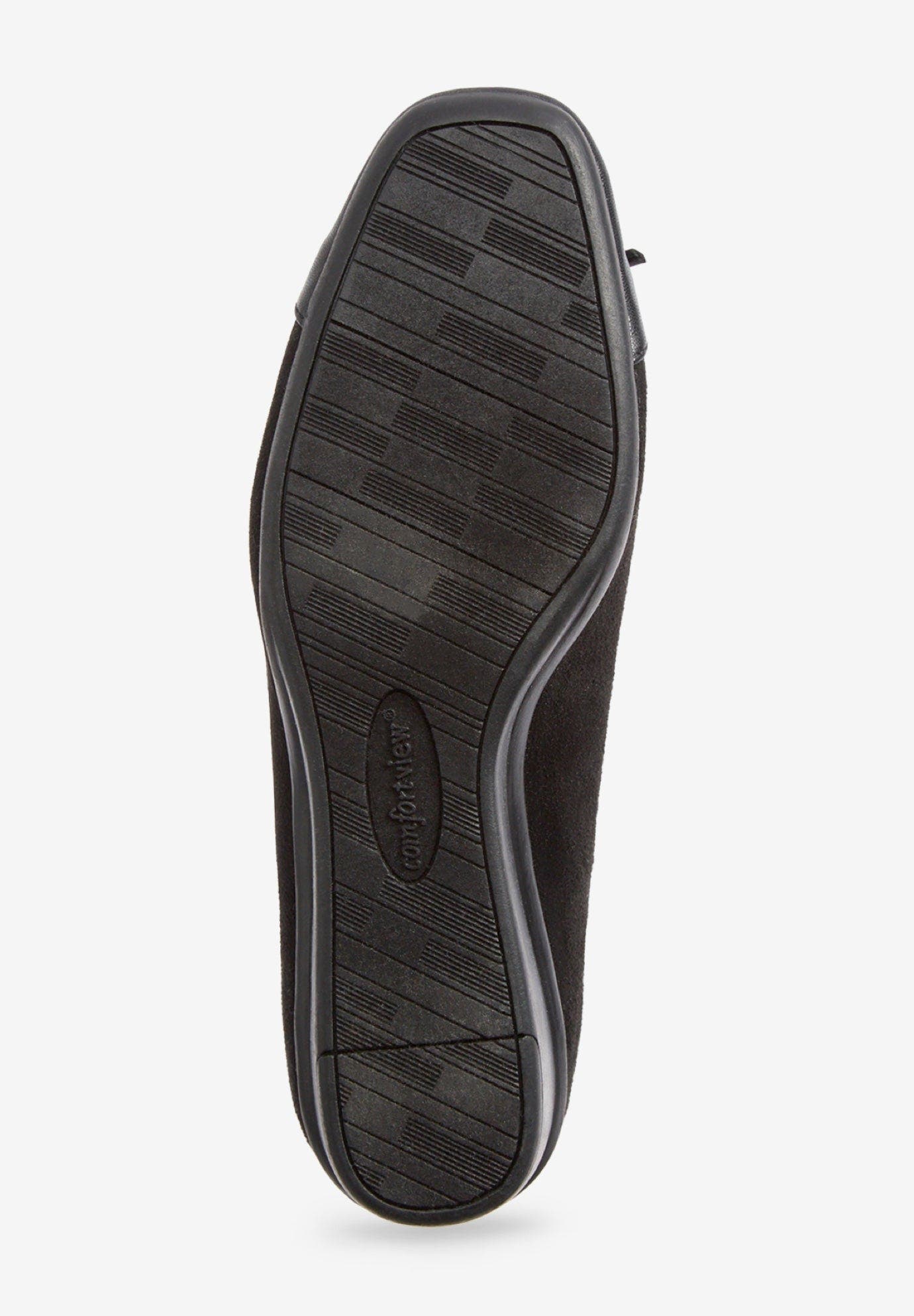 Comfortview The Jade Slip On Wedge, Alternate, color, Black