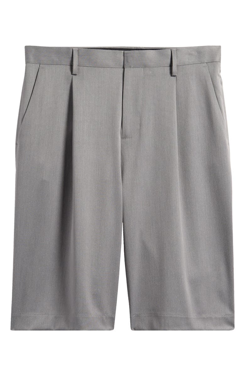 Open Edit Pleated Bermuda Shorts, Alternate, color, Black Gray