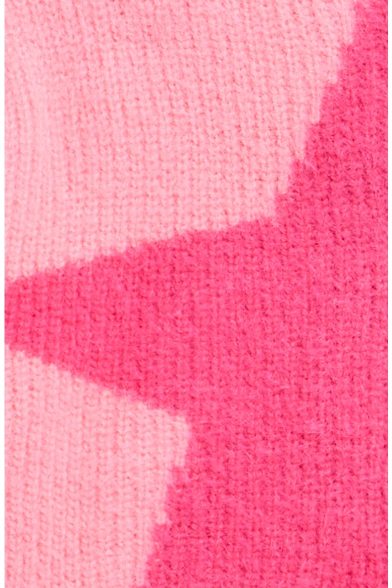 Kids' Zip-Up Graphic Sweater Hoodie, Alternate, color, PINK STAR