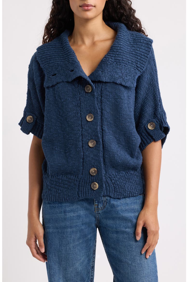 Batwing Peacoat Cardigan, Alternate, color, NAVY