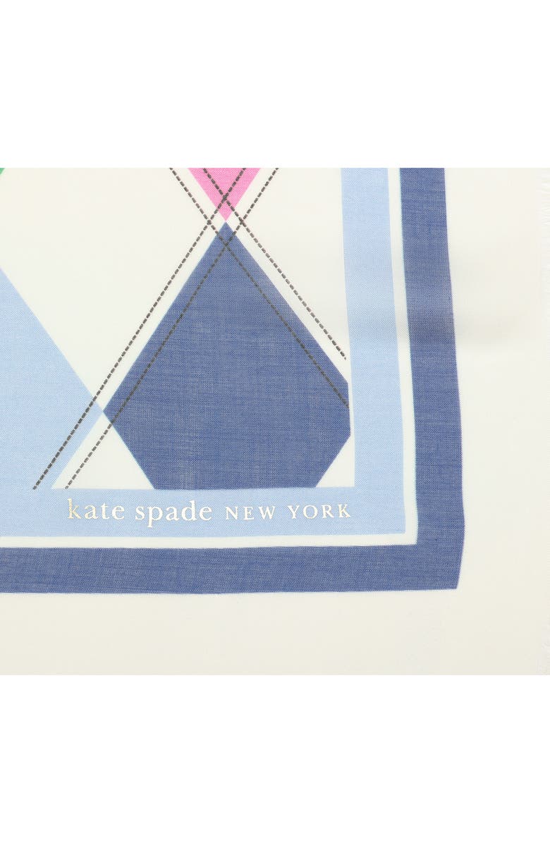 Kate Spade New York argyle square scarf, Alternate, color, 