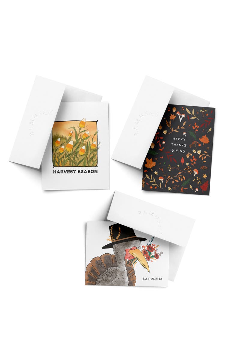 Ramus & Co Harvest Season, So Thankful, Happy Thanksgiving Fall/Autumn Greeting Card Pack Sets, Main, color, Multi-Pack